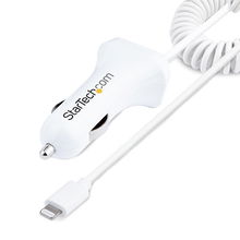 view StarTech Lightning 2 Port USB Car Charger - White