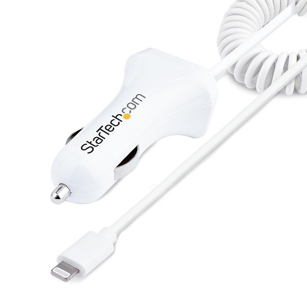 StarTech Lightning 2 Port USB Car Charger - White