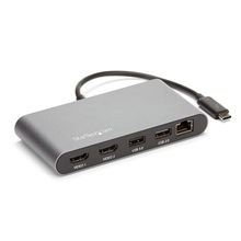 view StarTech Dual 4K Monitor Mini Thunderbolt 3 Laptop Docking Station - HDMI, Gigabit Ethernet, USB-A
