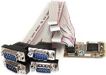 StarTech 4 Port RS232 Mini PCI Express Serial Card with 16650 UART