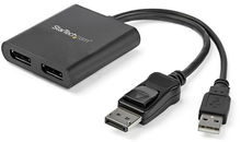 view StarTech 2 Port MST 4K 3840 x 2160 DisplayPort to DisplayPort Multi-Monitor Active Display Splitter Hub