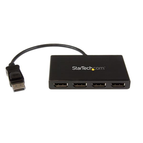 StarTech 4 Port MST 4K 3840 x 2160 DisplayPort to DisplayPort Multi-Monitor Active Display Splitter Hub