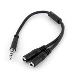 StarTech 20cm Stereo 3.5mm to Mic & Headphone 3.5mm Splitter Y Cable