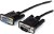 StarTech 2m Straight Through DB9 RS232 Serial Cable - Black