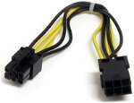 StarTech 20cm PCI Express Power Extension Cable - Black