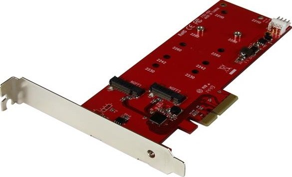 StarTech PCIe Controller Card for 2x M.2 SATA Solid State Drives