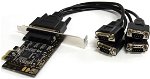 StarTech 4 Port Native RS232 Serial PCI Express Adapter Card with Breakout Cable