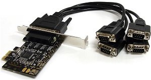 StarTech 4 Port Native RS232 Serial PCI Express Adapter Card with Breakout Cable