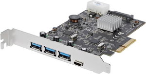 StarTech 4 Port USB 3.1 PCI Express Card - 3x USB Type-A, 1x USB-C