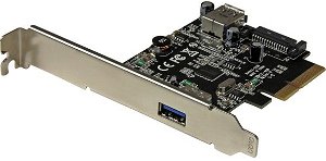 StarTech 2 Port USB 3.1 PCI Express Adapter Card - 1x External, 1x Internal
