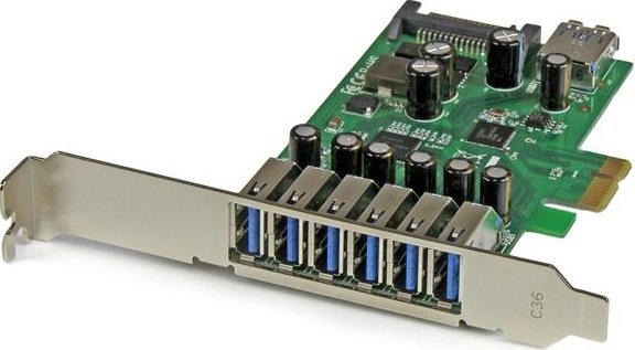 StarTech 7 Port USB 3.0 PCI Express Adapter Card - 6x External, 1x Internal