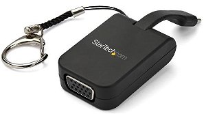StarTech Portable USB-C to VGA Adapter with Keychain
