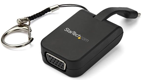 StarTech Portable USB-C to VGA Adapter with Keychain