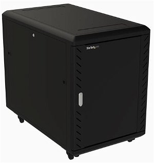 StarTech 15RU Adjustable Depth Server Cabinet with Castors & Leveling Feet