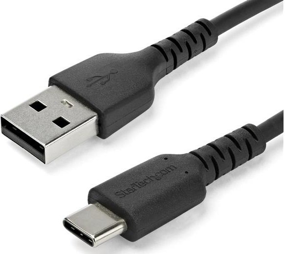 StarTech 1m Durable USB 2.0 Type-A to USB-C Cable - Black