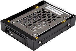 StarTech Trayless Hot Swap Hard Drive Bay for 3.5 Inch Bay to 1x 2.5 Inch SATA HDD/SSD with Anti Vibration