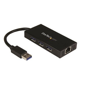 StarTech USB 3.0 3-Port Aluminum USB Hub with RJ-45
