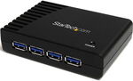 StarTech 4 Port USB 3.0 USB Hub - Black