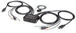 StarTech 2 Port USB 4K DisplayPort KVM Switch with Built-In Cables