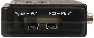 StarTech 2 Port Black USB KVM Switch Kit with Audio and Cables