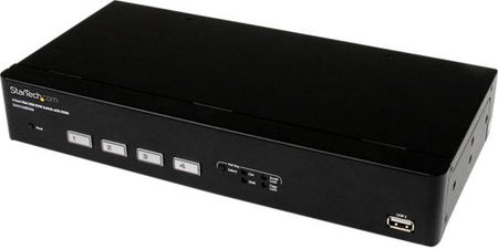 StarTech 4 Port USB VGA KVM Switch with DDM Fast Switching Technology and Cables