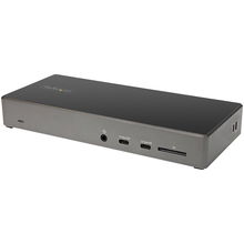 view StarTech Triple 4K Monitor USB Type-C Docking Station with 100W Power Delivery - USB-C, DisplayPort, HDMI
