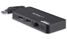 view StarTech USB 3.0 to Dual DisplayPort Mini Dock with Gigabit Ethernet Port - 2x DisplayPort, 1x RJ-45