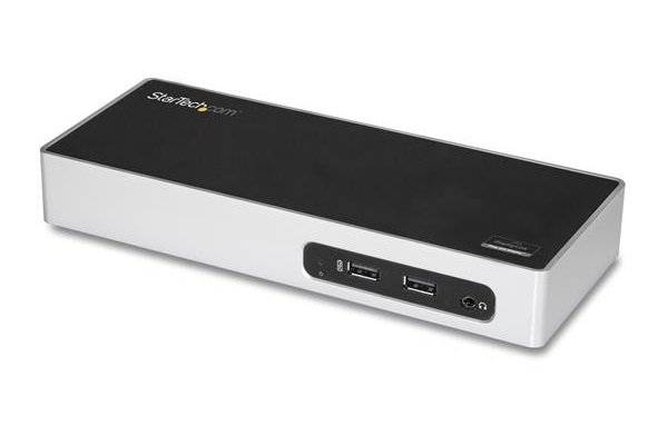 StarTech USB 3.0 Dual Monitor Laptop Docking Station - 1 x DVI, 1 x HDMI, 6 x USB 3.0, 1 x RJ-45, 1 x Audio-Jack, 1 x USB Type-B