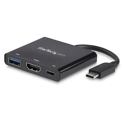 Startech USB-C to 4K HDMI Multifunction Adapter with Power Delivery - Black