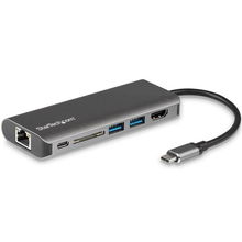 view StarTech USB-C Multiport Adapter - SD Card Reader, HDMI, RJ-45, 2x USB Type-A 3.0, 1x USB-C, Power Delivery