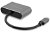 StarTech USB-C to VGA & HDMI Active Adapter & Video Splitter - Space Grey