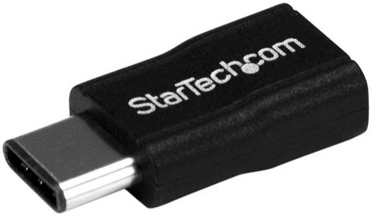 StarTech USB 2.0 USB-C Male to Micro-B Female Adapter - Black