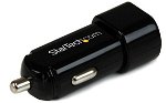 StarTech 3.4A Dual Port USB Car Charger - Black