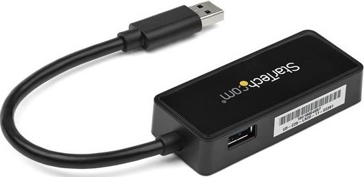 StarTech USB 3.0 to Gigabit Ethernet Adapter with USB Port - Black