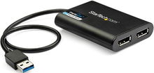 view StarTech USB 3.0 Type-A to 2x 4K DisplayPort Adapter