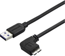 view StarTech 0.5m SuperSpeed USB 3.0 Type A Male to Right Angle Micro B Male Cable - Black