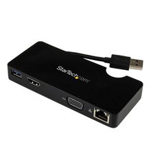 view StarTech USB 3.0 Portable Travel Docking Station - HDMI, VGA, USB, RJ-45