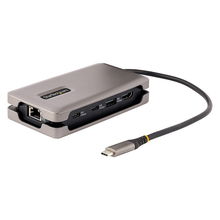 view StarTech USB-C 3-Port Laptop Docking Station with 100W Power Delivery Pass - HDMI, USB-C, USB-A
