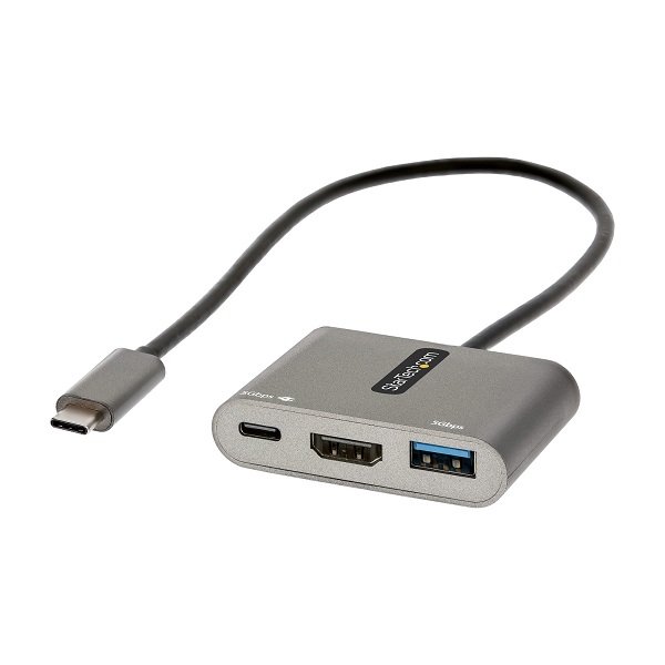 StarTech USB-C Multiport Adapter with 100W USB Power Delivery - Gray