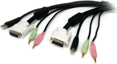 StarTech 3m 4-in-1 USB DVI KVM Cable with Audio and Microphone