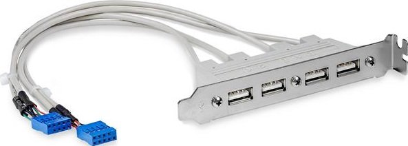 StarTech 4 Port USB A Female Slot Plate Adapter