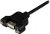 StarTech 0.3m USB 2.0 USB Type-A Male to USB Type-A Female Panel Mount Extension Cable - Black