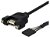 StarTech 0.9m USB 2.0 IDC Motherboard Header to USB Type-A Female Panel Mount Extension Cable - Black