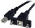 StarTech 0.9m USB 2.0 USB Type-B Male to USB Type-B Female Panel Mount Extension Cable - Black