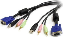 view StarTech 3m 4-in-1 USB VGA KVM Cable with Audio and Microphone