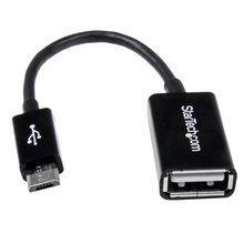 view StarTech USB Micro-B Male to USB Type-A Female OTG Adapter - Black