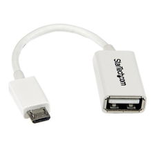 view StarTech Micro USB to USB OTG Adapter - White