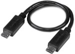 StarTech 20cm USB Micro-B Male to USB Micro-B Male OTG Cable - Black