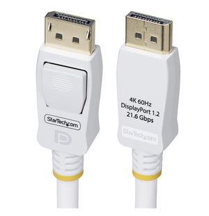 StarTech 1.8m VESA Certified DisplayPort 1.2 Cable - White