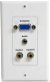 StarTech Female VGA Wall Plate with 3.5mm & RCA - White